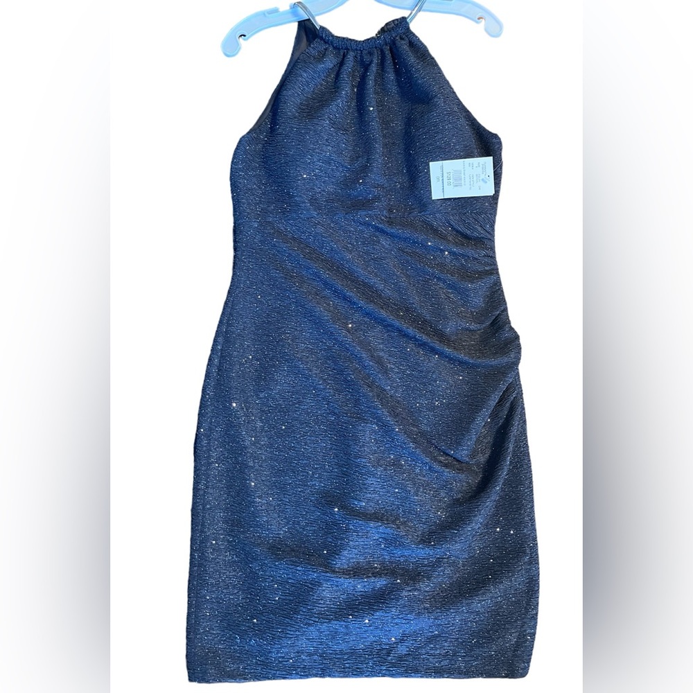 David’s Bridal halter cocktail dress with neck detail. Size 8.